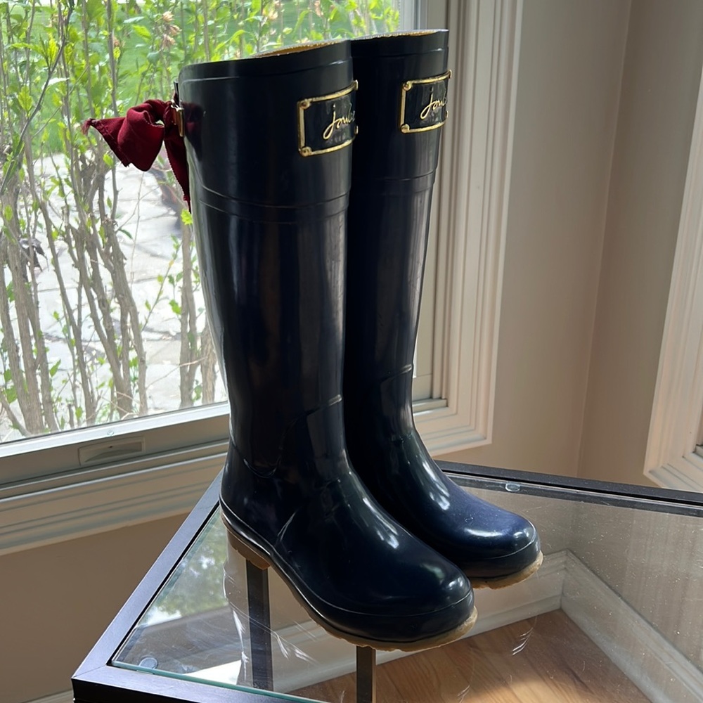 Joules navy blue rain boots